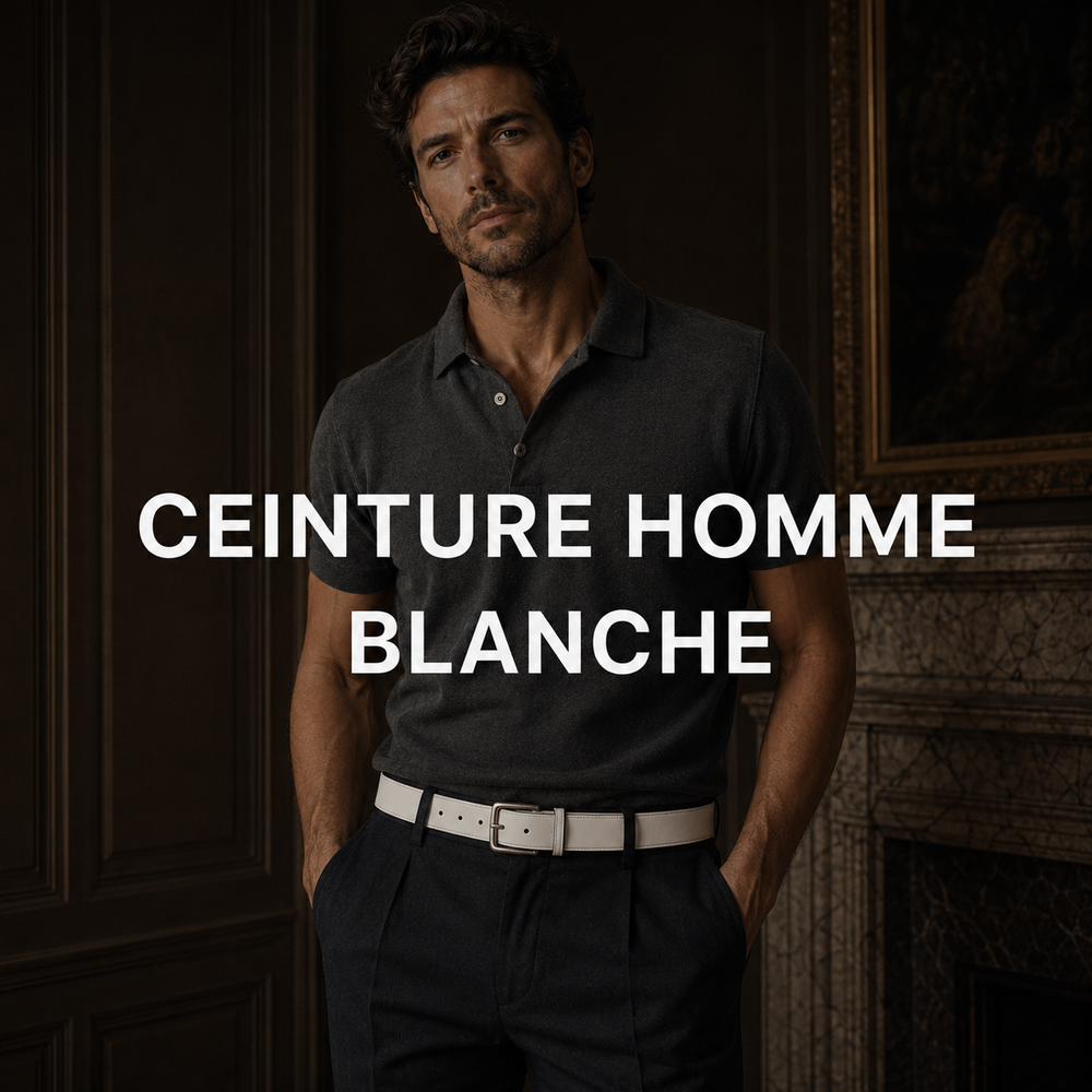Ceinture blanche homme