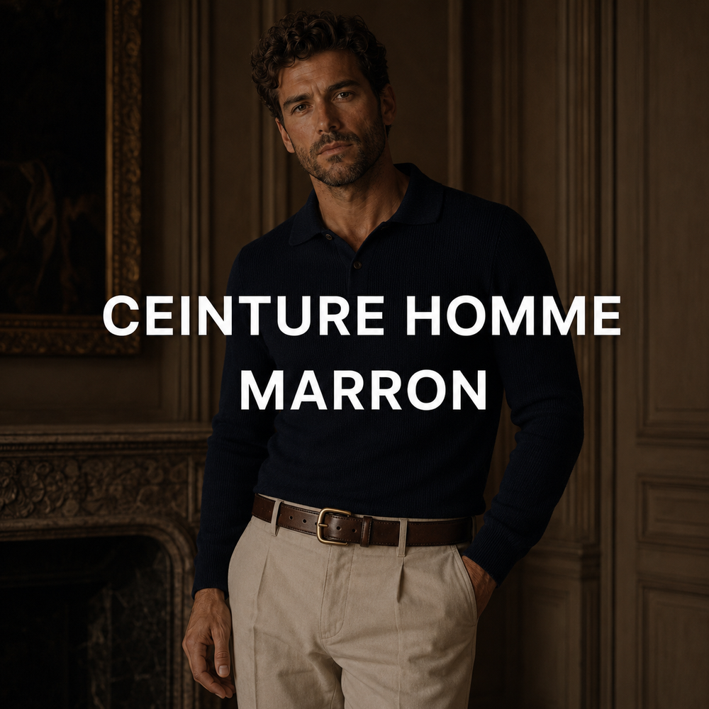 Ceinture marron homme