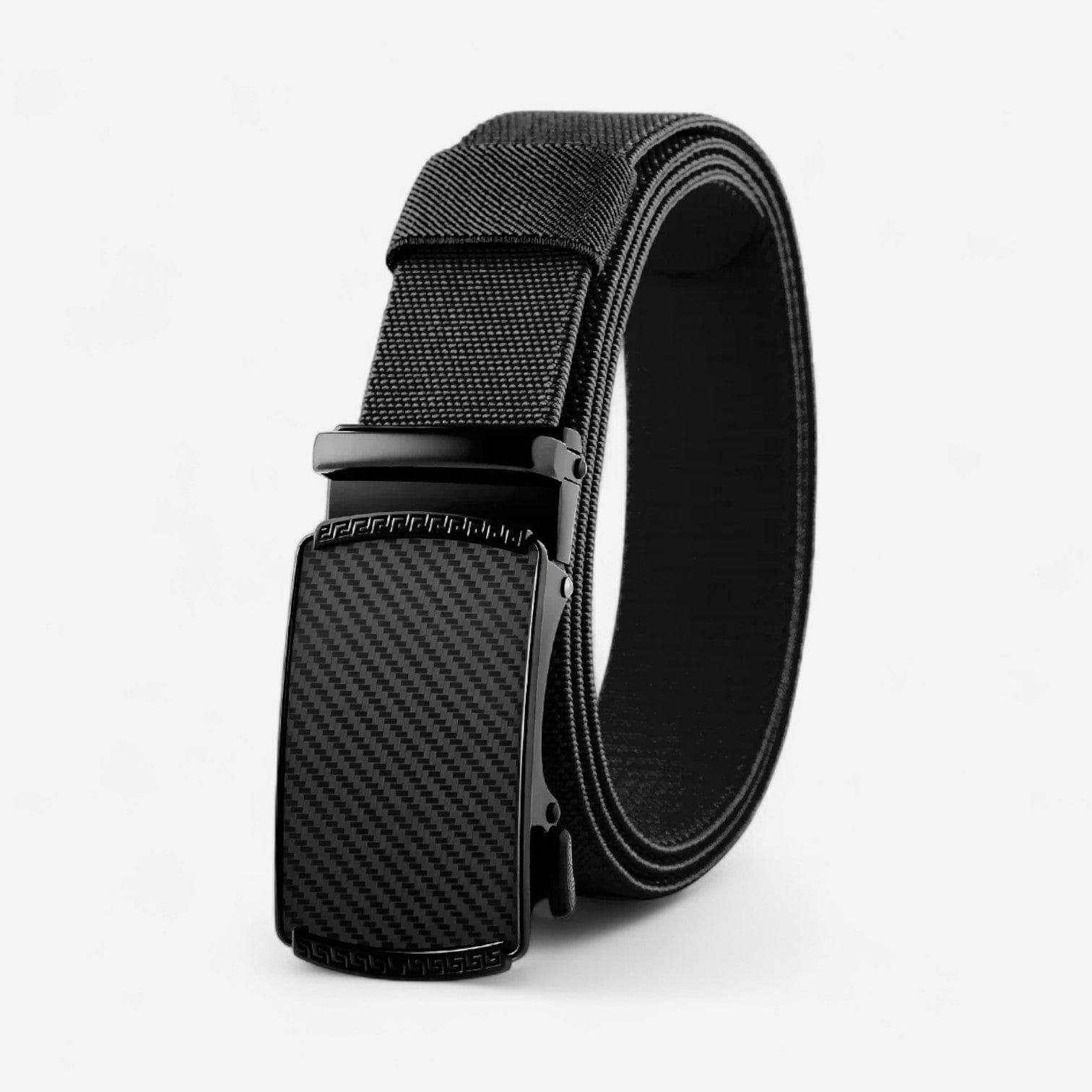 Ceinture automatique pour homme en toile avec finition carbone