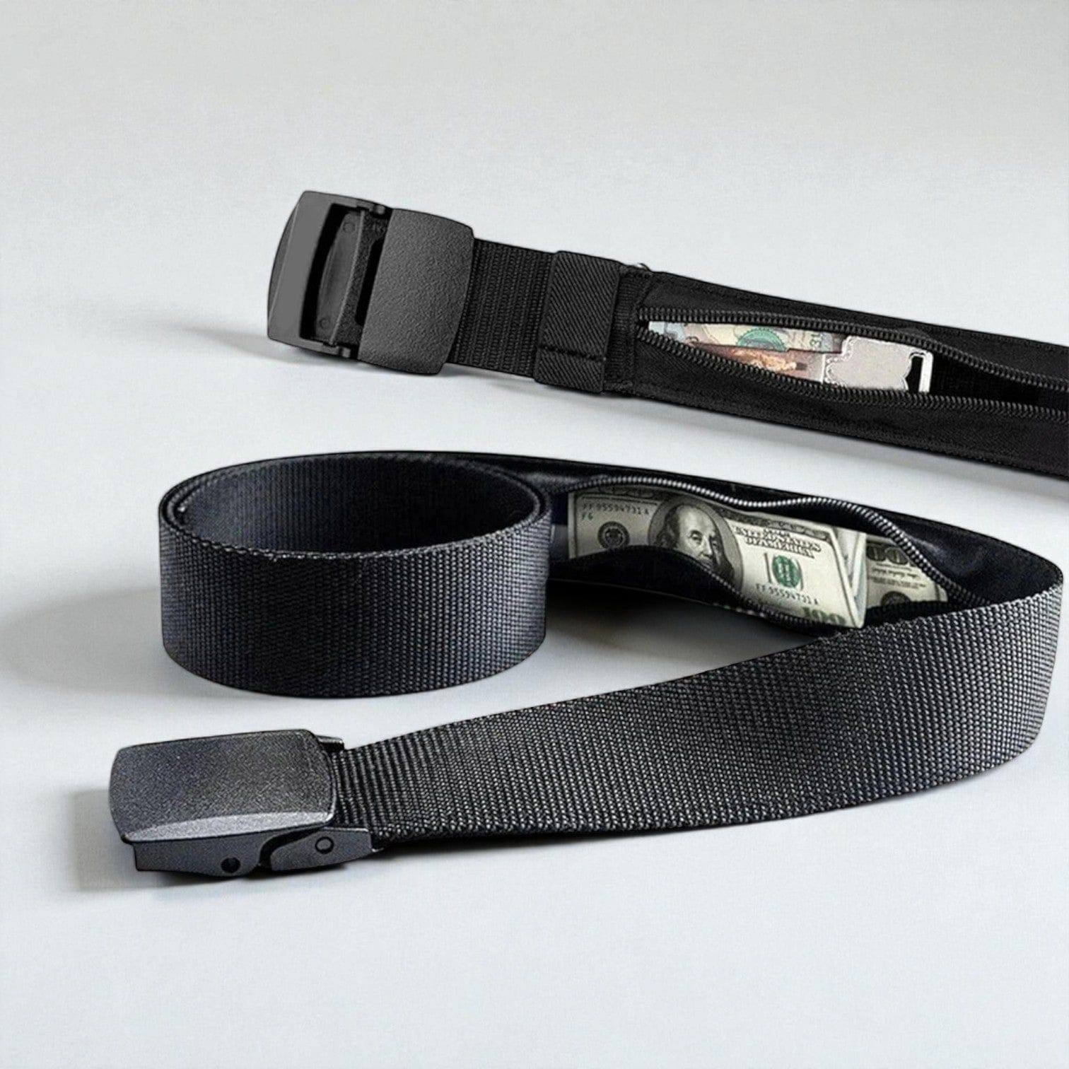 Ceinture automatique en canvas avec rangement sécurisé