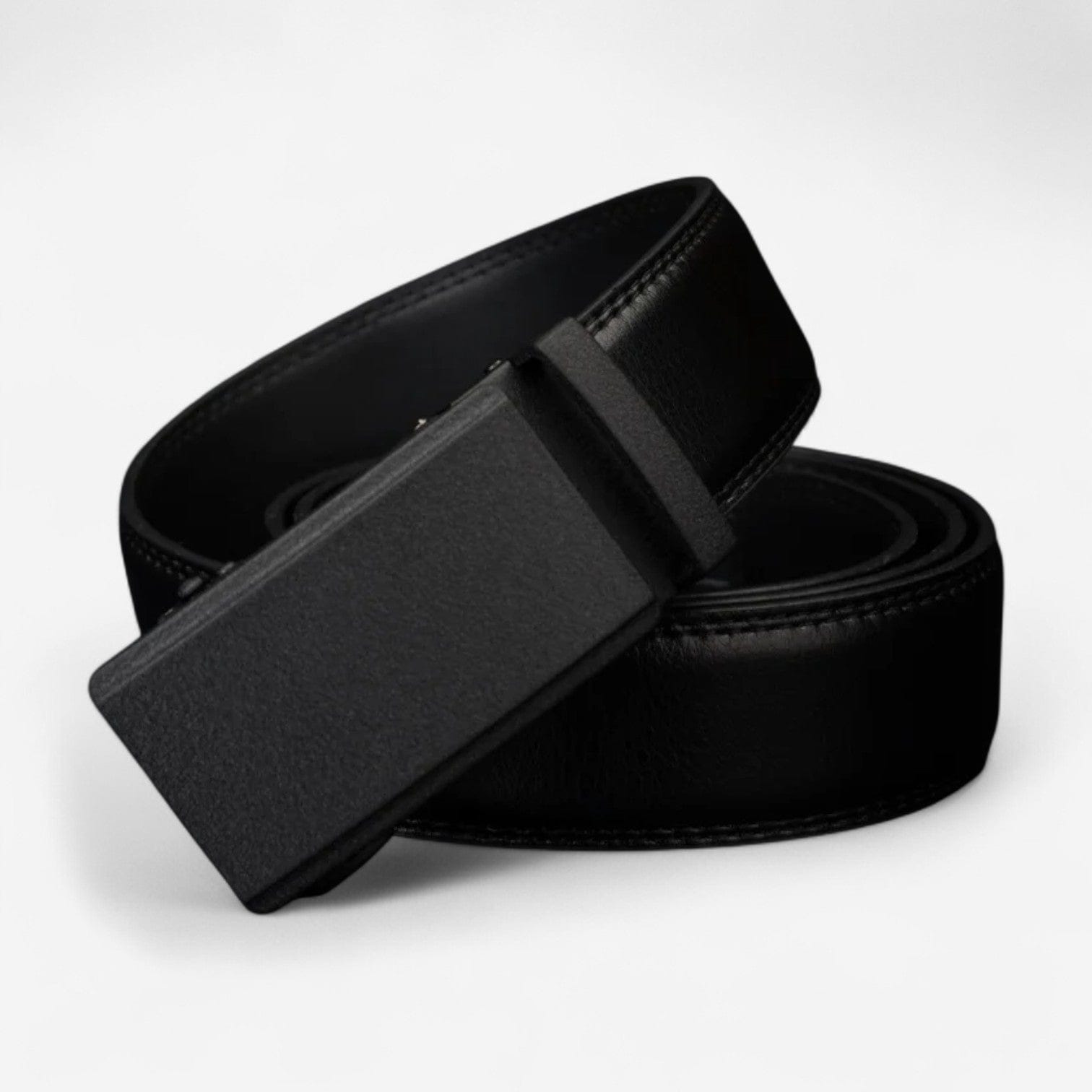 Ceinture pour homme en cuir noire à boucle automatique