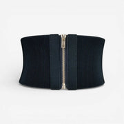 Ceinture pour femme large avec fermeture zippée en nylon