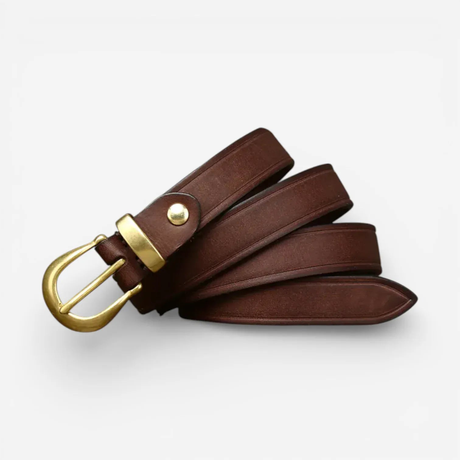 Ceinture en cuir lisse femme au look structurant
