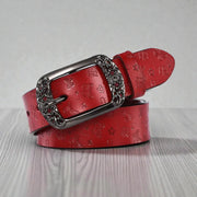 Ceinture rétro femme cuir embossé