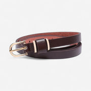Ceinture fine en cuir femme pour robes et jupes