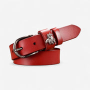 Ceinture pour femme en cuir avec finition chic et motif décoratif