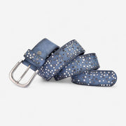 Ceinture pour femme en cuir avec détails métalliques ornée d'étoiles