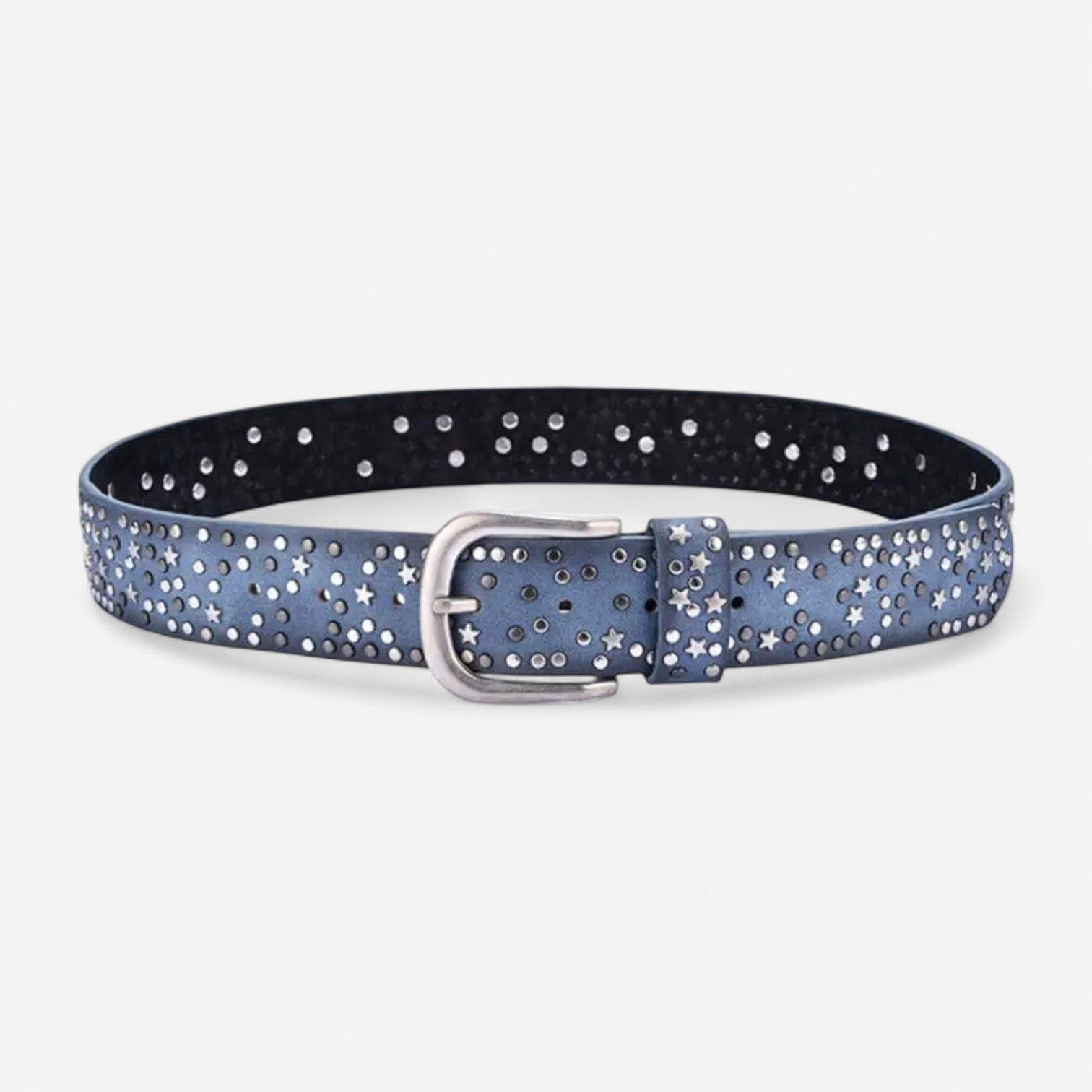 Ceinture pour femme en cuir avec détails métalliques ornée d'étoiles