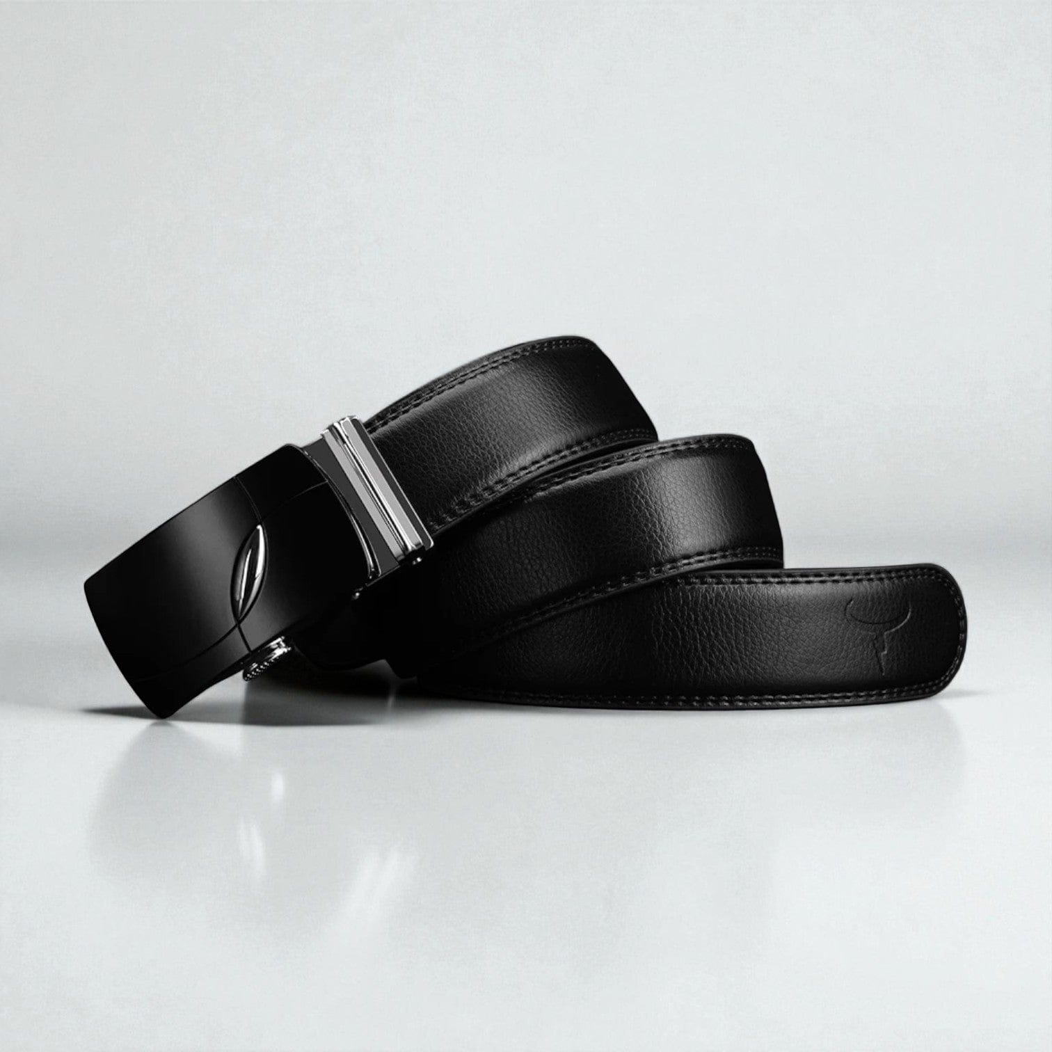 Ceinture automatique en cuir noir pour homme ajustement précis