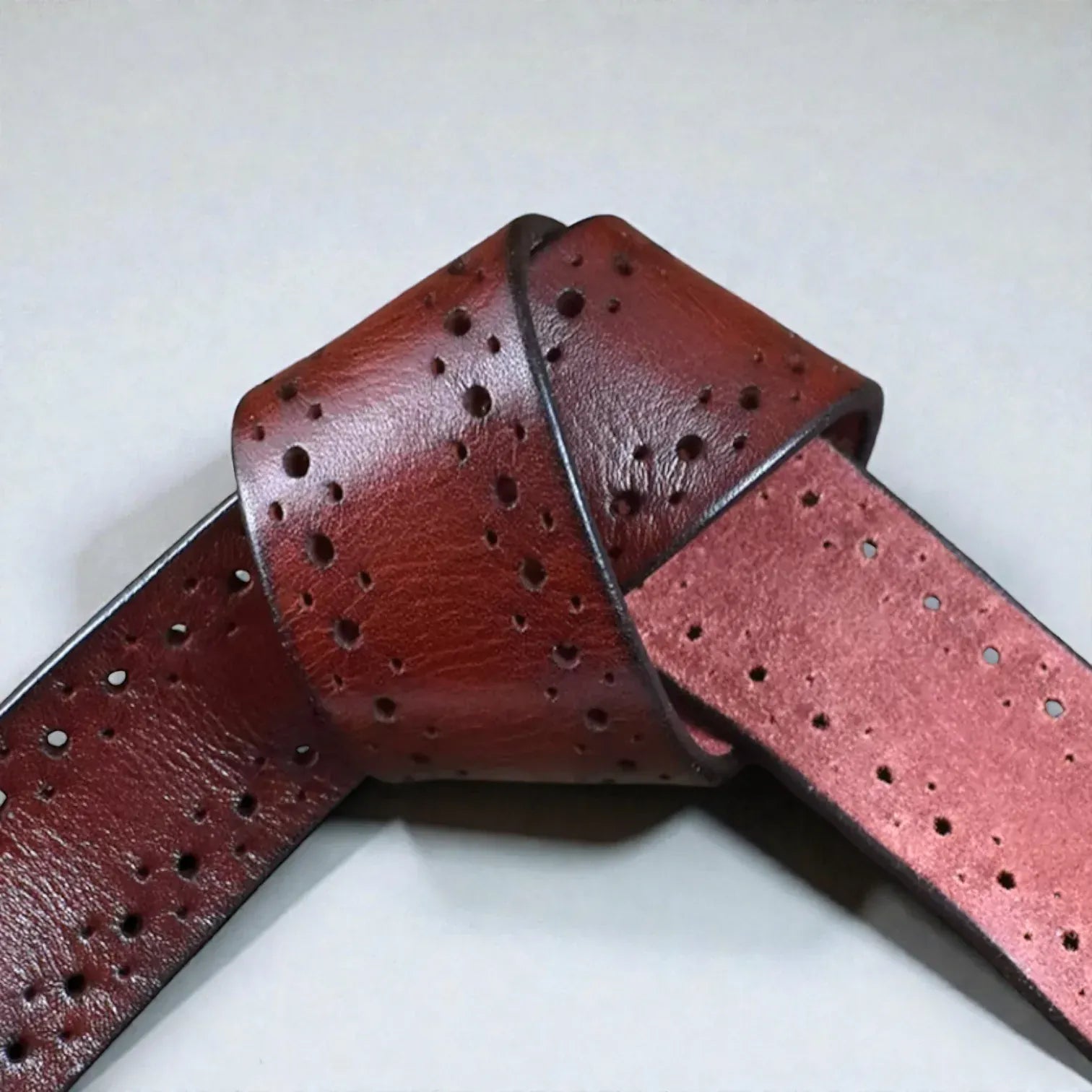 Ceinture pour homme en cuir vintage avec boucle ardillon style brut