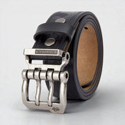 Ceinture cuir vintage homme souple avec embossage