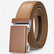 Ceinture pour homme en cuir automatique avec surpiqûres discrètes