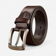 Ceinture en cuir lisse homme avec finition artisanale