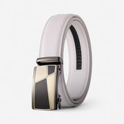 Ceinture pour homme en cuir automatique au design géométrique