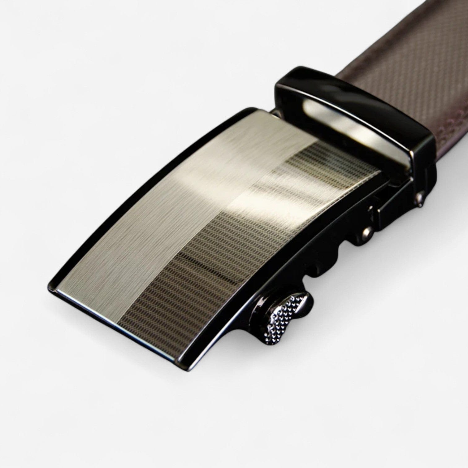 Ceinture pour homme en cuir automatique avec finition satinée