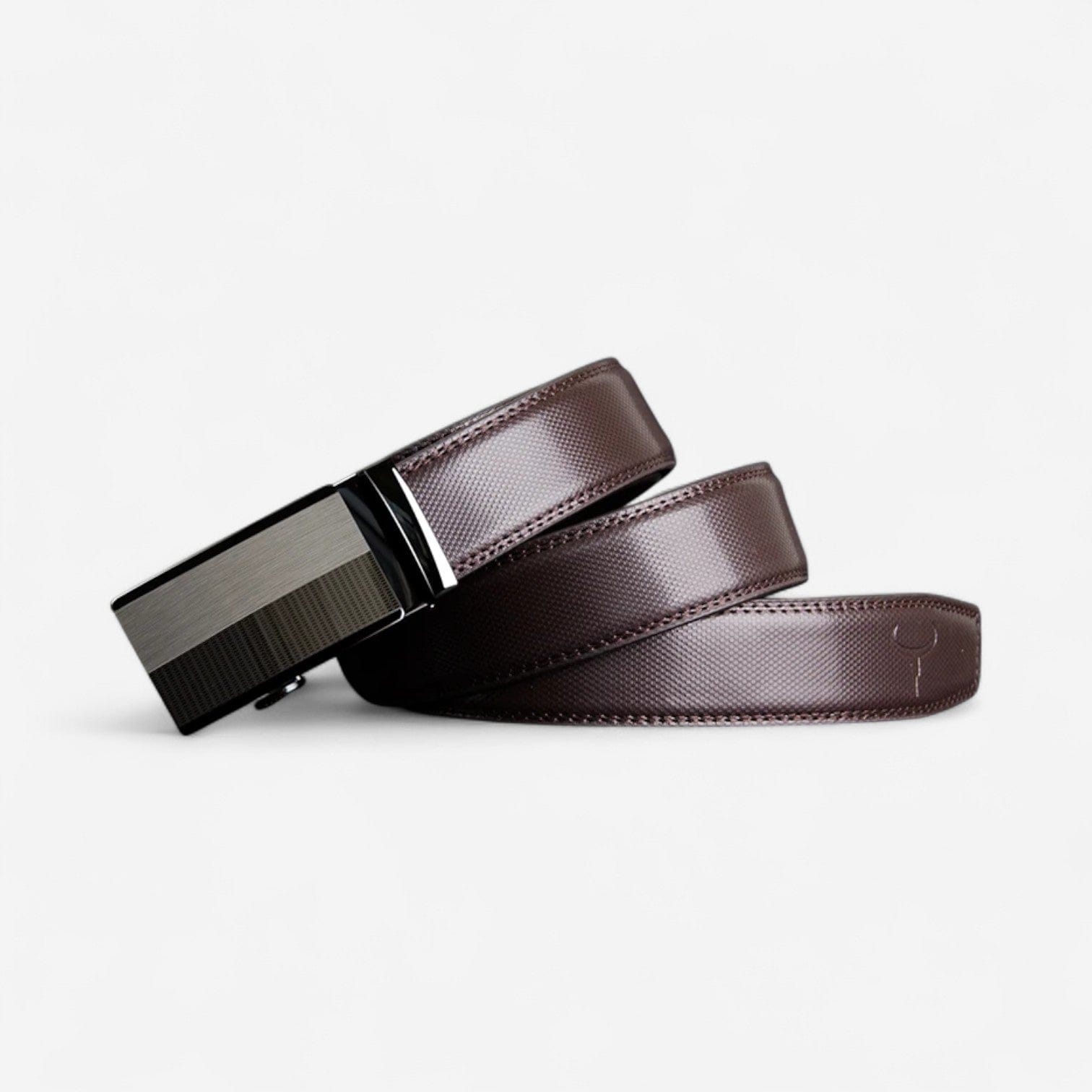 Ceinture pour homme en cuir automatique avec finition satinée