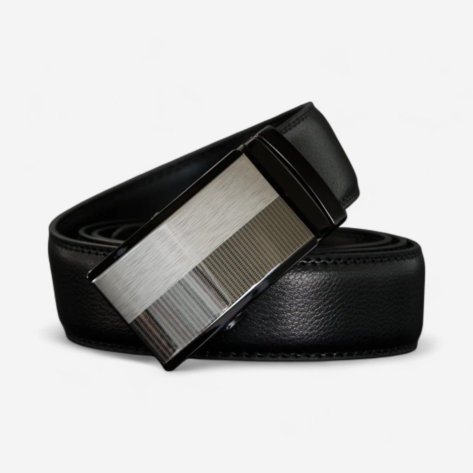 Ceinture pour homme en cuir automatique avec finition satinée
