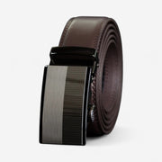 Ceinture pour homme en cuir automatique avec finition satinée