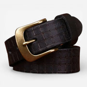 Ceinture pour homme en cuir texturé avec effet vieilli