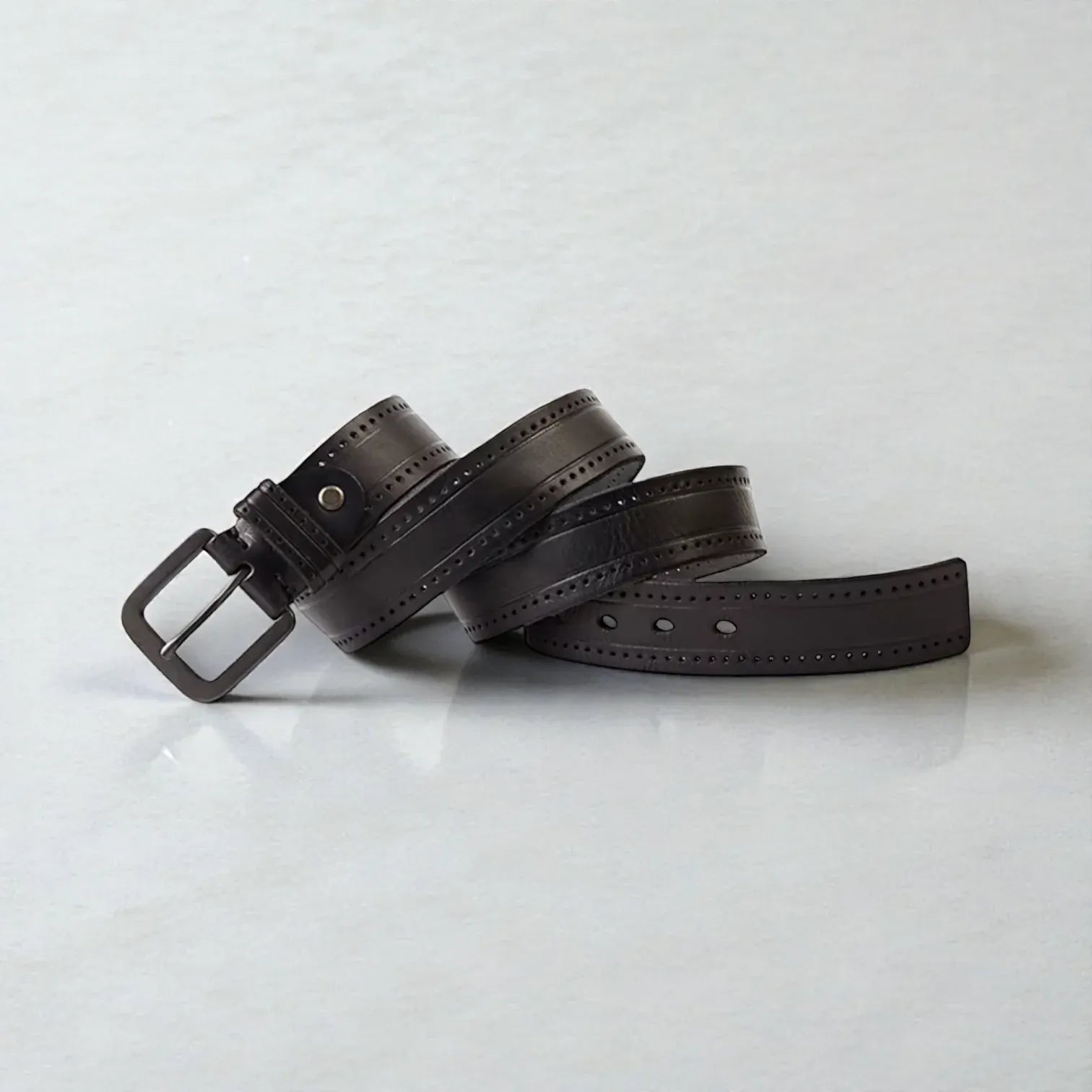 Ceinture pour homme en cuir style casual avec texture