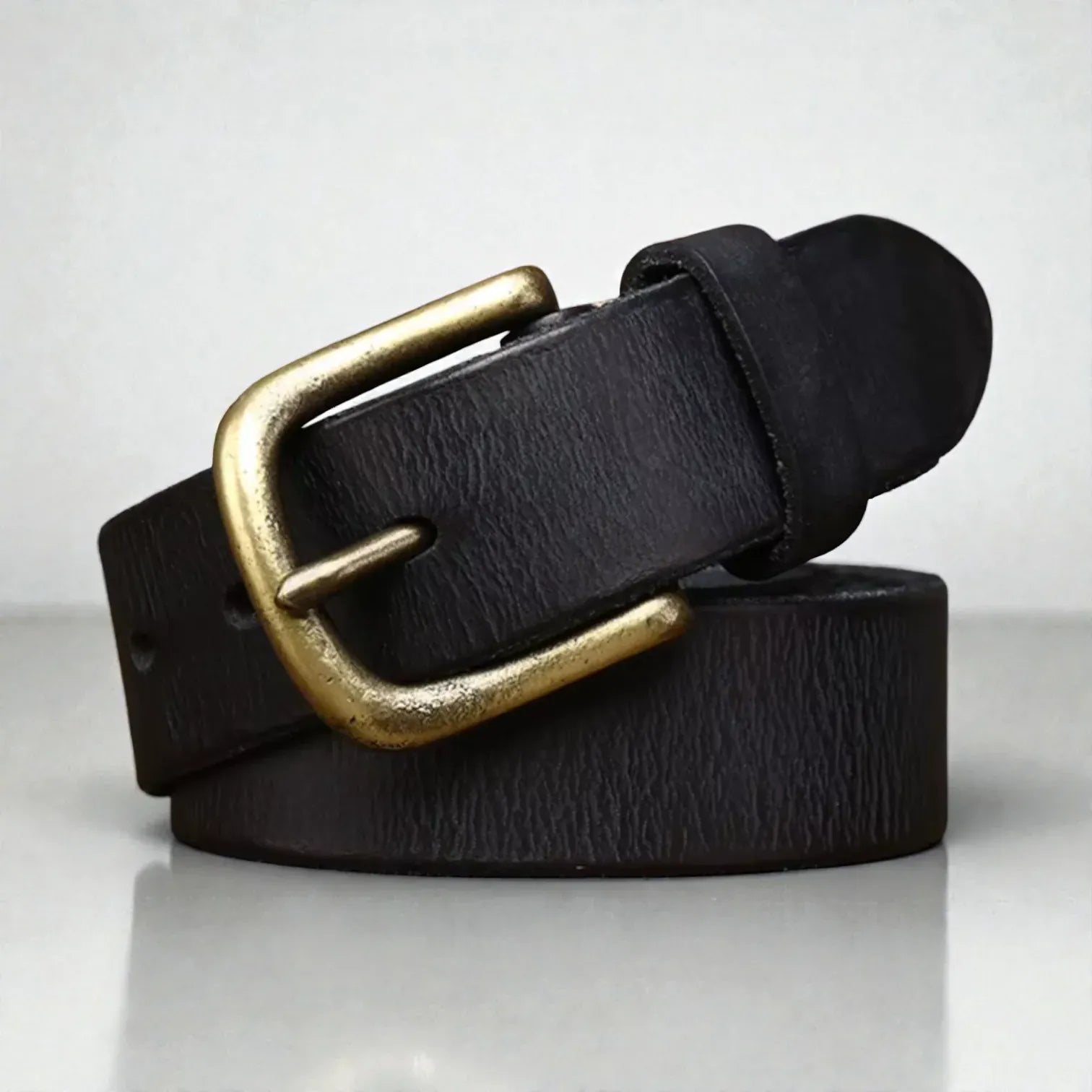 Ceinture pour homme en cuir authentique au style rétro