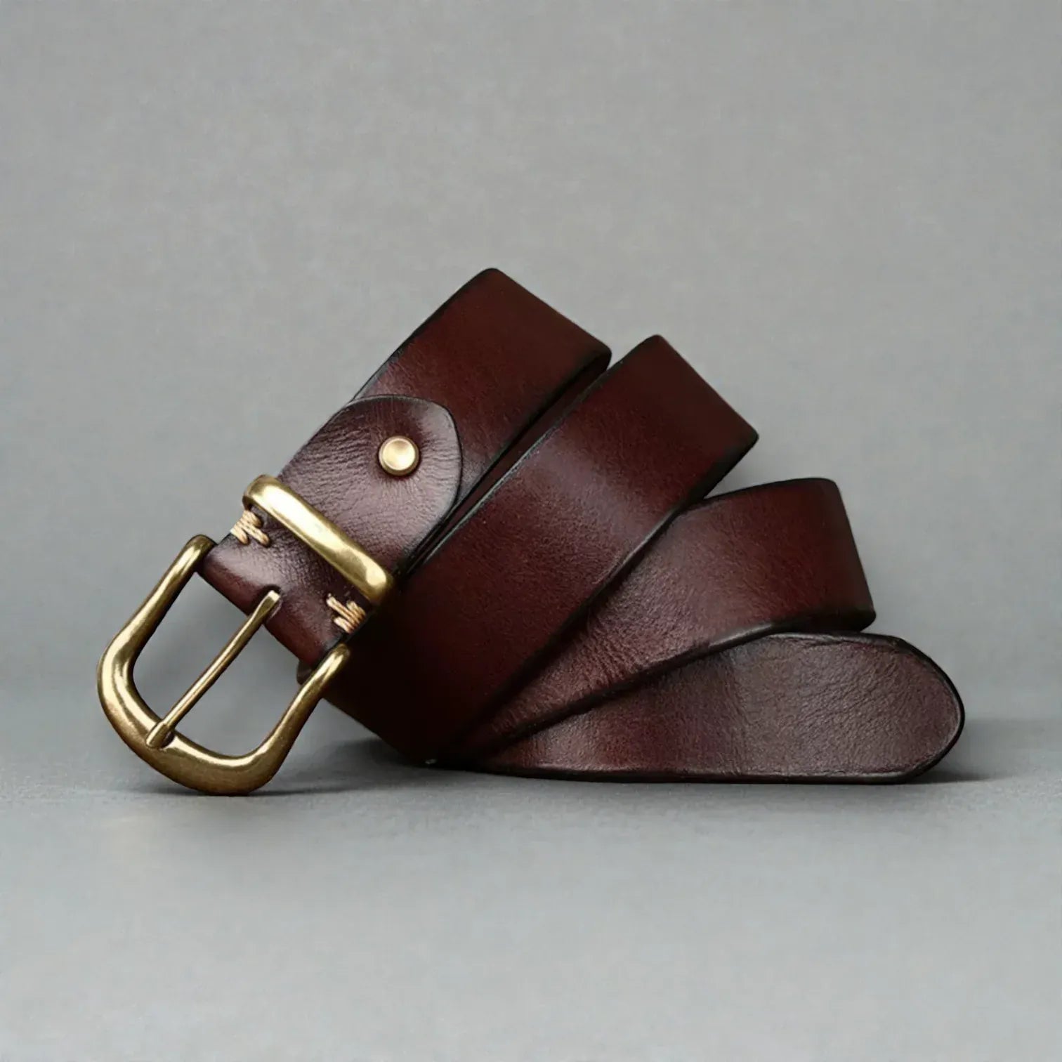 Ceinture cuir pleine fleur homme au look authentique