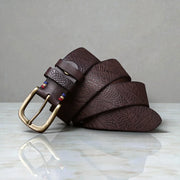 Ceinture en cuir texturé homme avec motif serpent