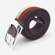 Ceinture élastique homme à rayure et tressage extensible