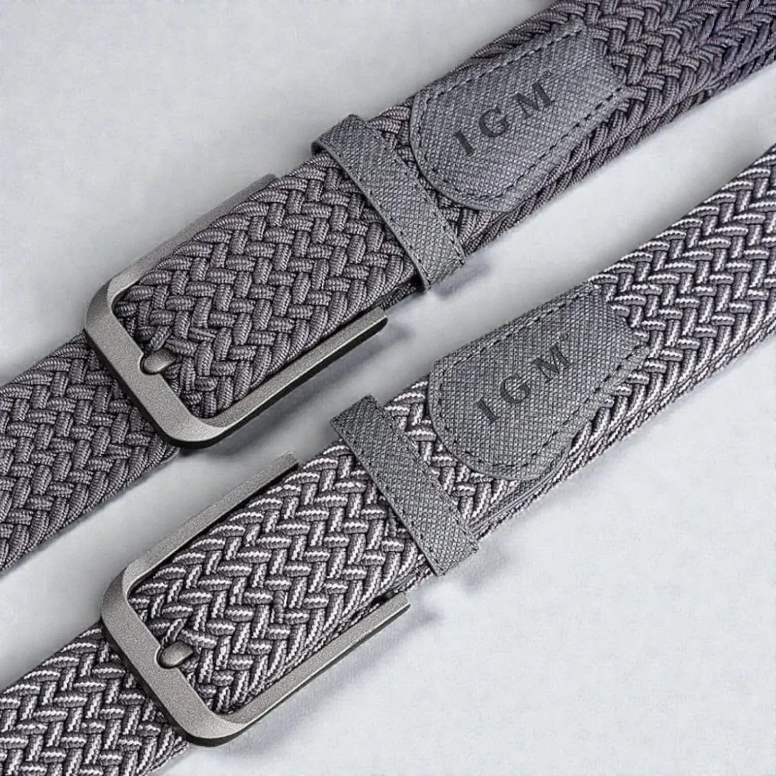 Ceinture élastique homme en toile tressée