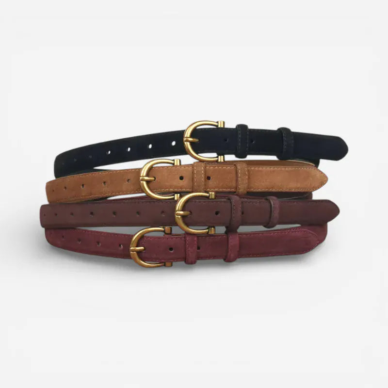 Ceinture pour femme boucle ardillon cuir suédé