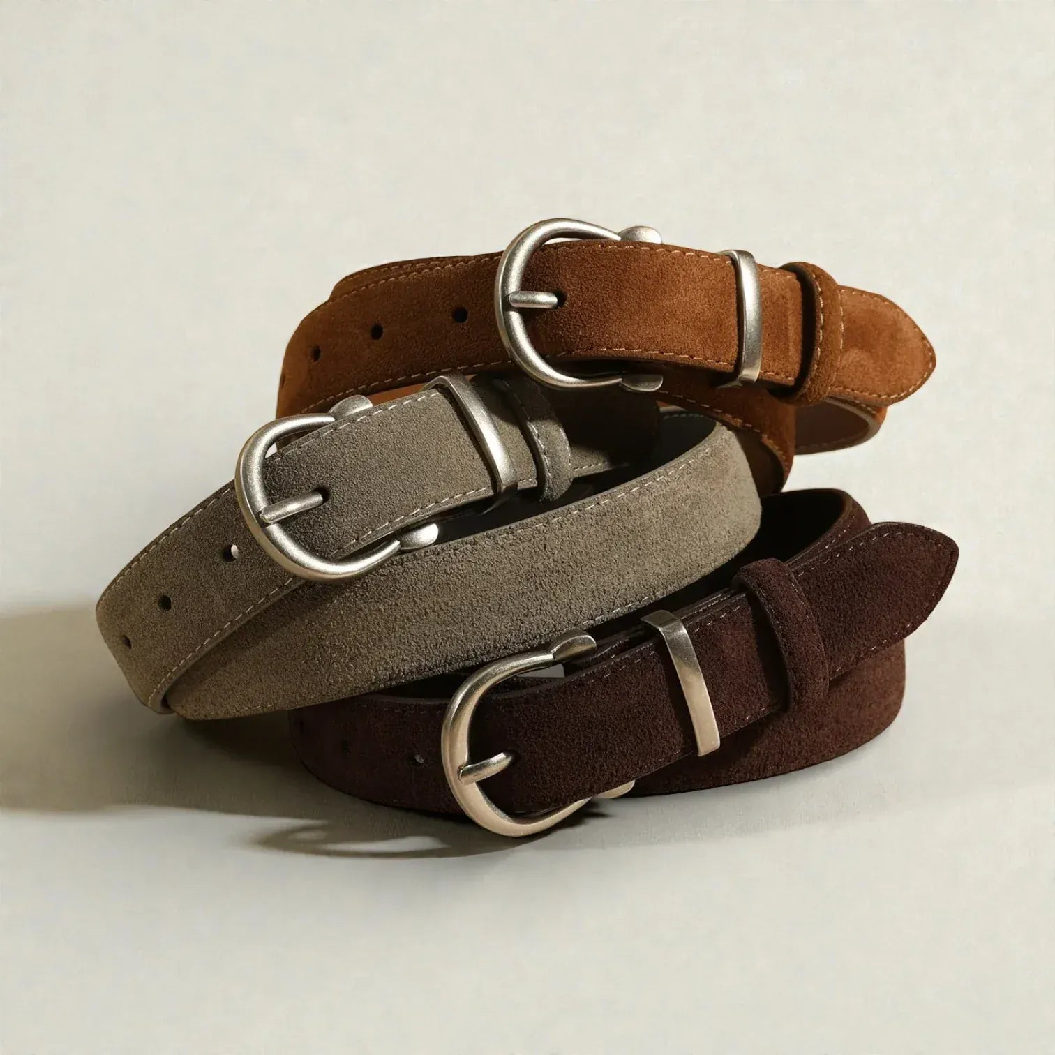 Ceinture en cuir suédé femme look moderne