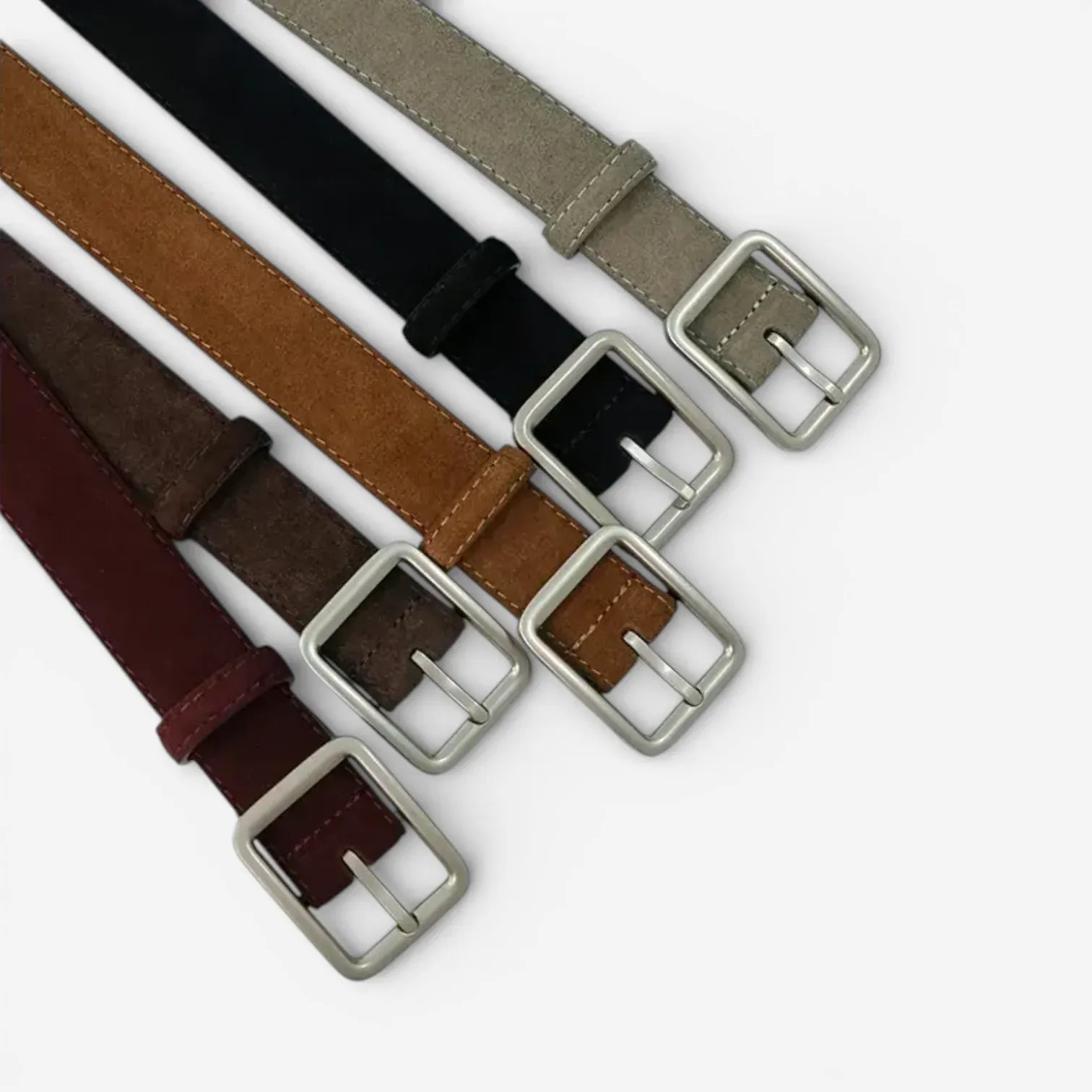 Ceinture en cuir suédé pour femme avec texture veloutée