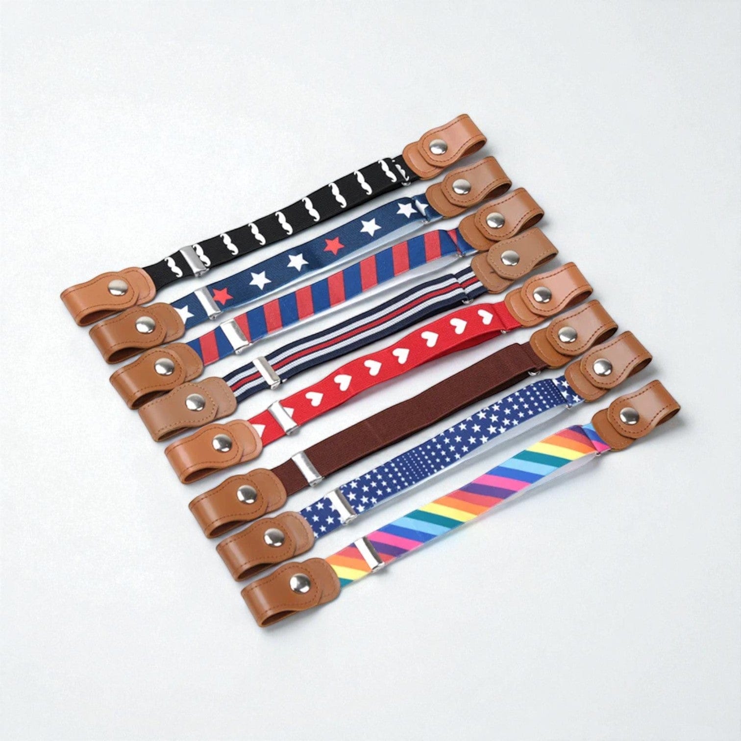 Ceinture enfant élastique sans boucle avec attaches ajustables