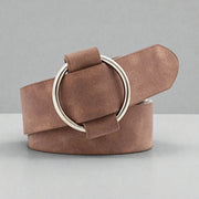 Ceinture pour femme simili cuir avec boucle ronde