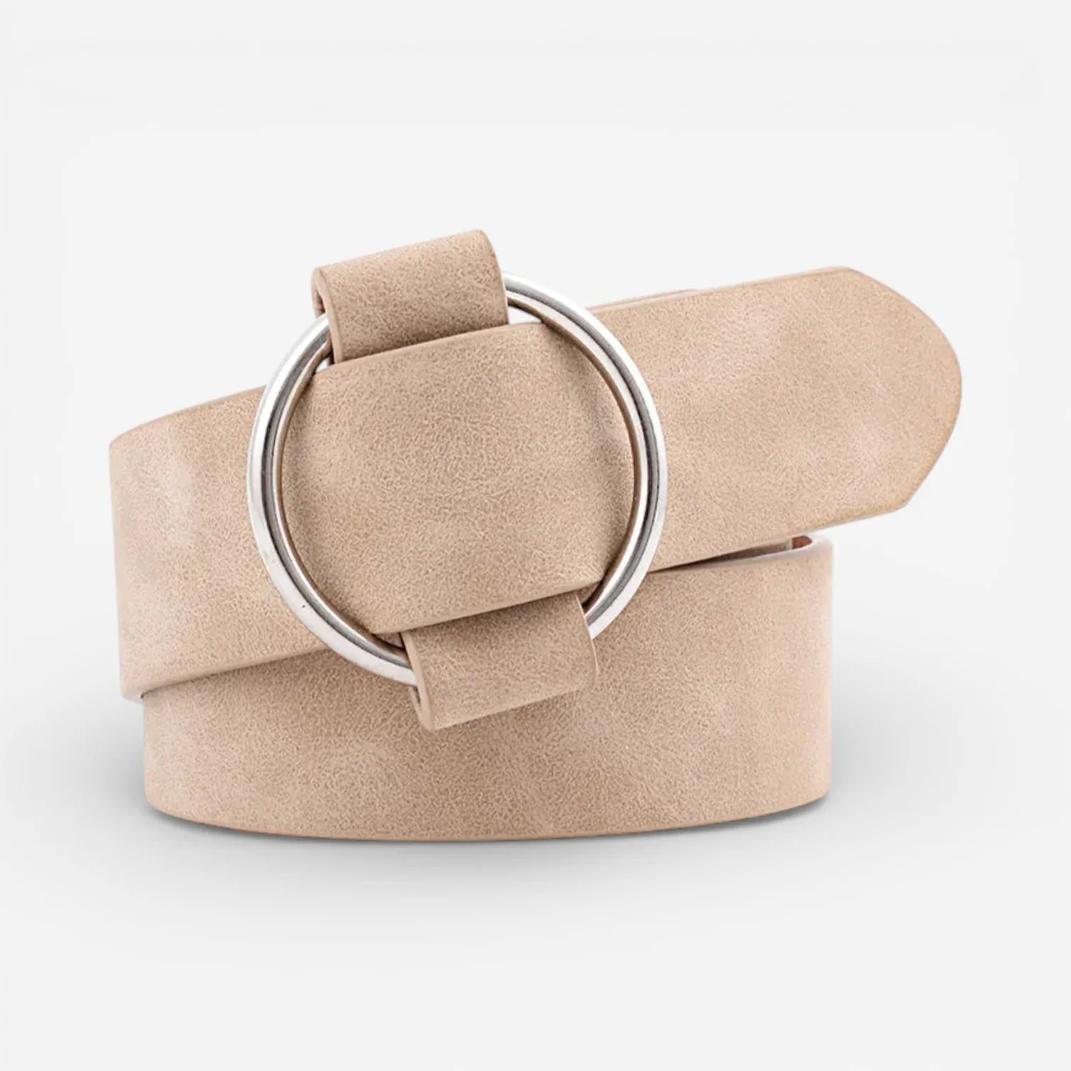 Ceinture pour femme simili cuir avec boucle ronde