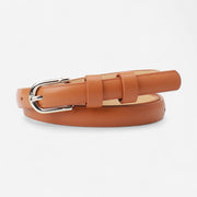 Ceinture fine femme en simili cuir avec finition discrète