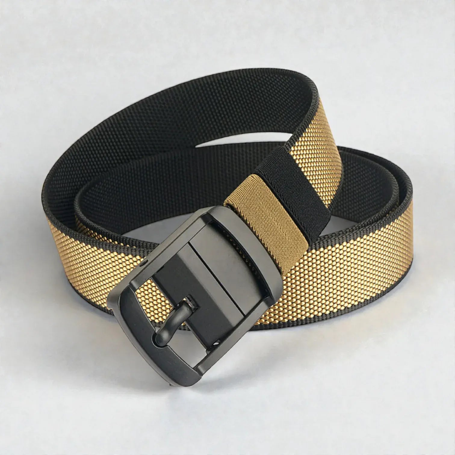 Ceinture pour homme réversible avec toile en nylon et boucle rotative