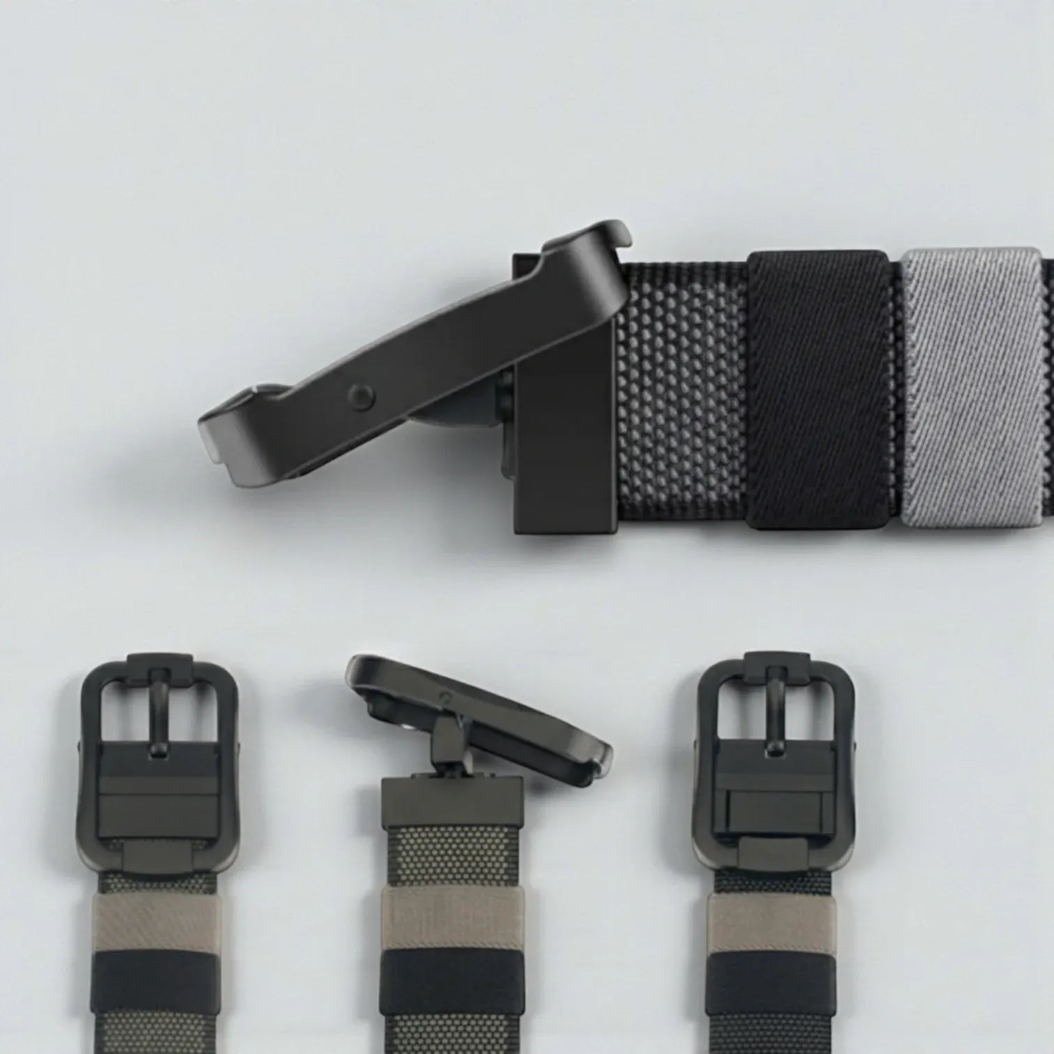 Ceinture pour homme réversible avec toile en nylon et boucle rotative
