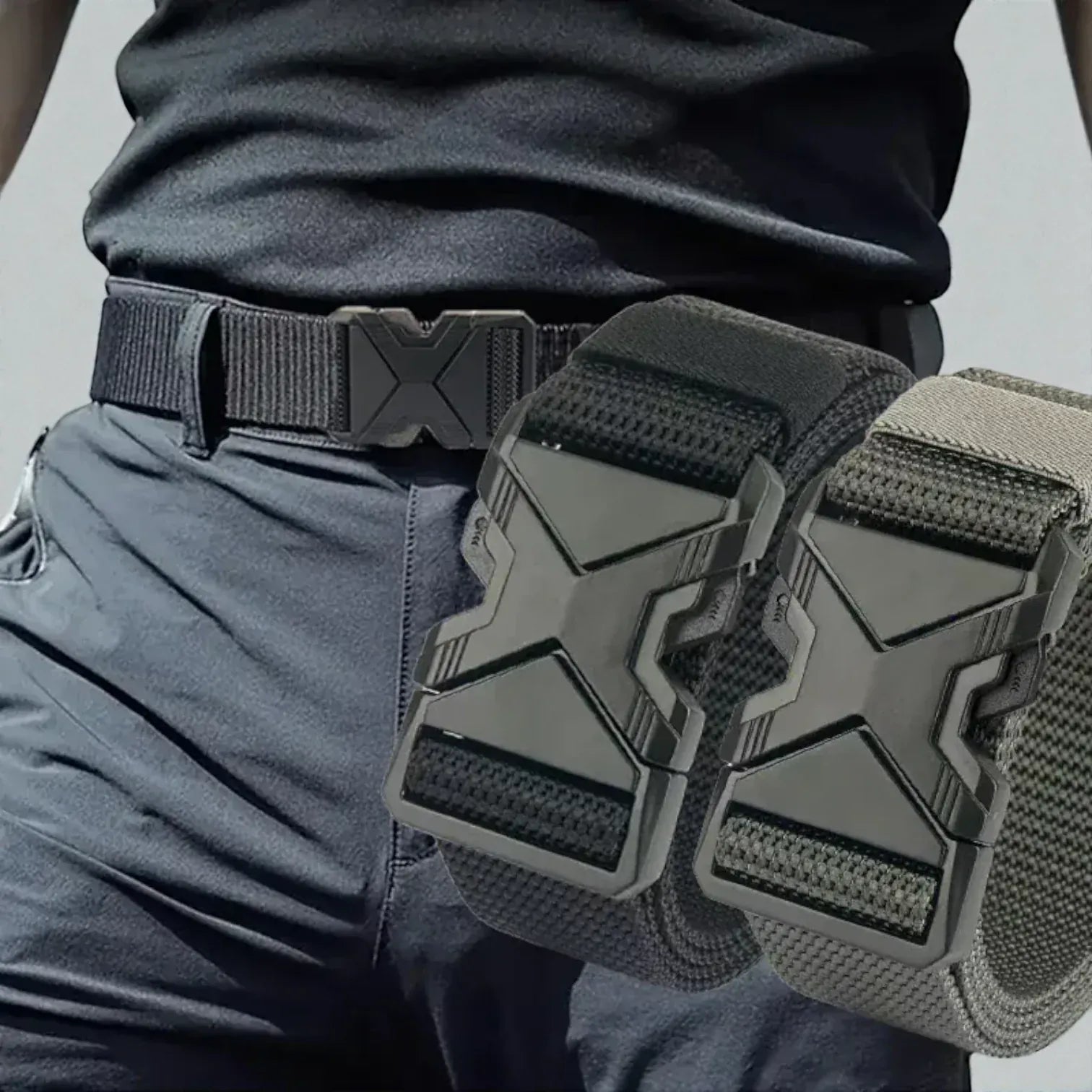 Ceinture pour homme toile légère avec design tactique