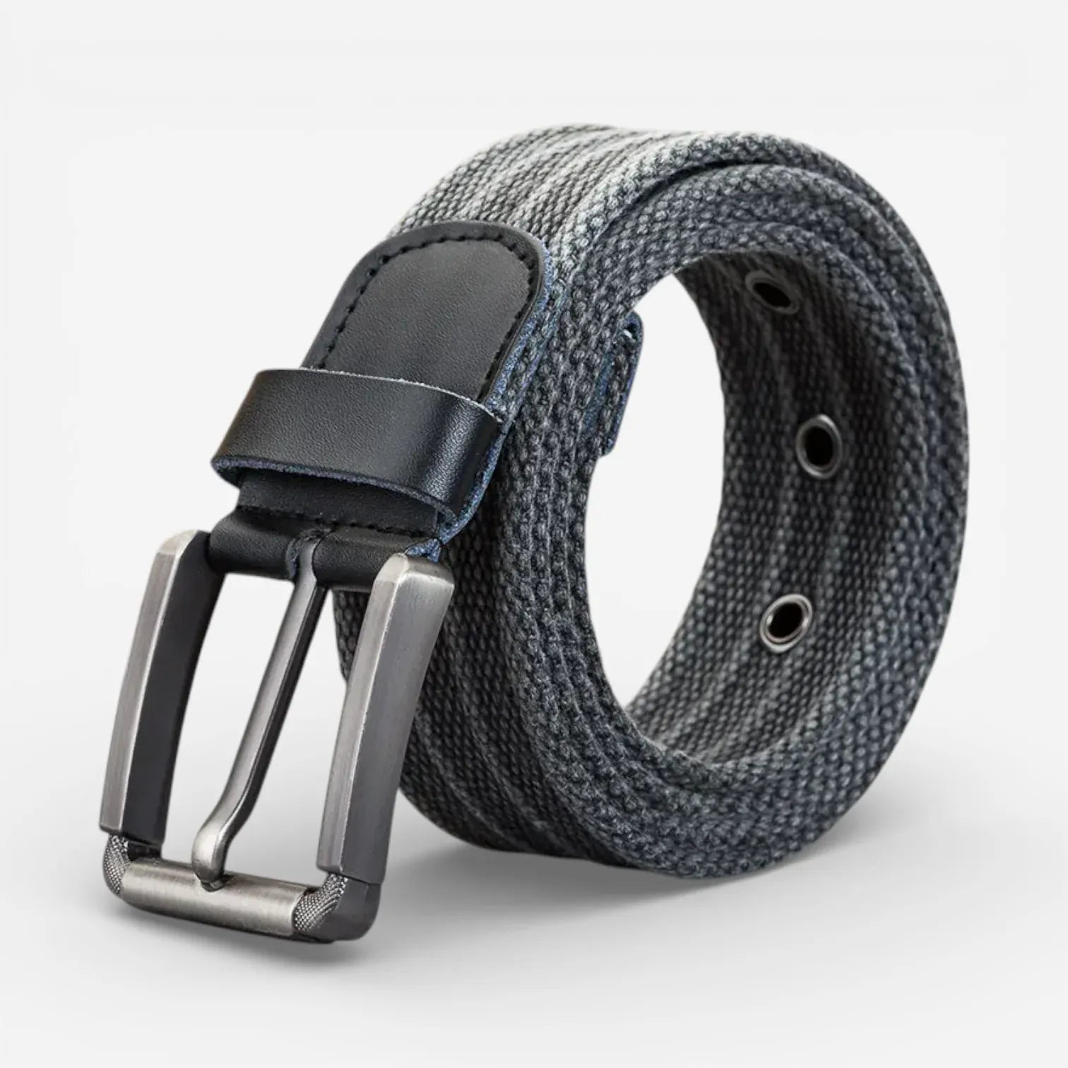 Ceinture pour homme toile avec œillets métalliques robustes