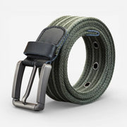 Ceinture pour homme toile avec œillets métalliques robustes