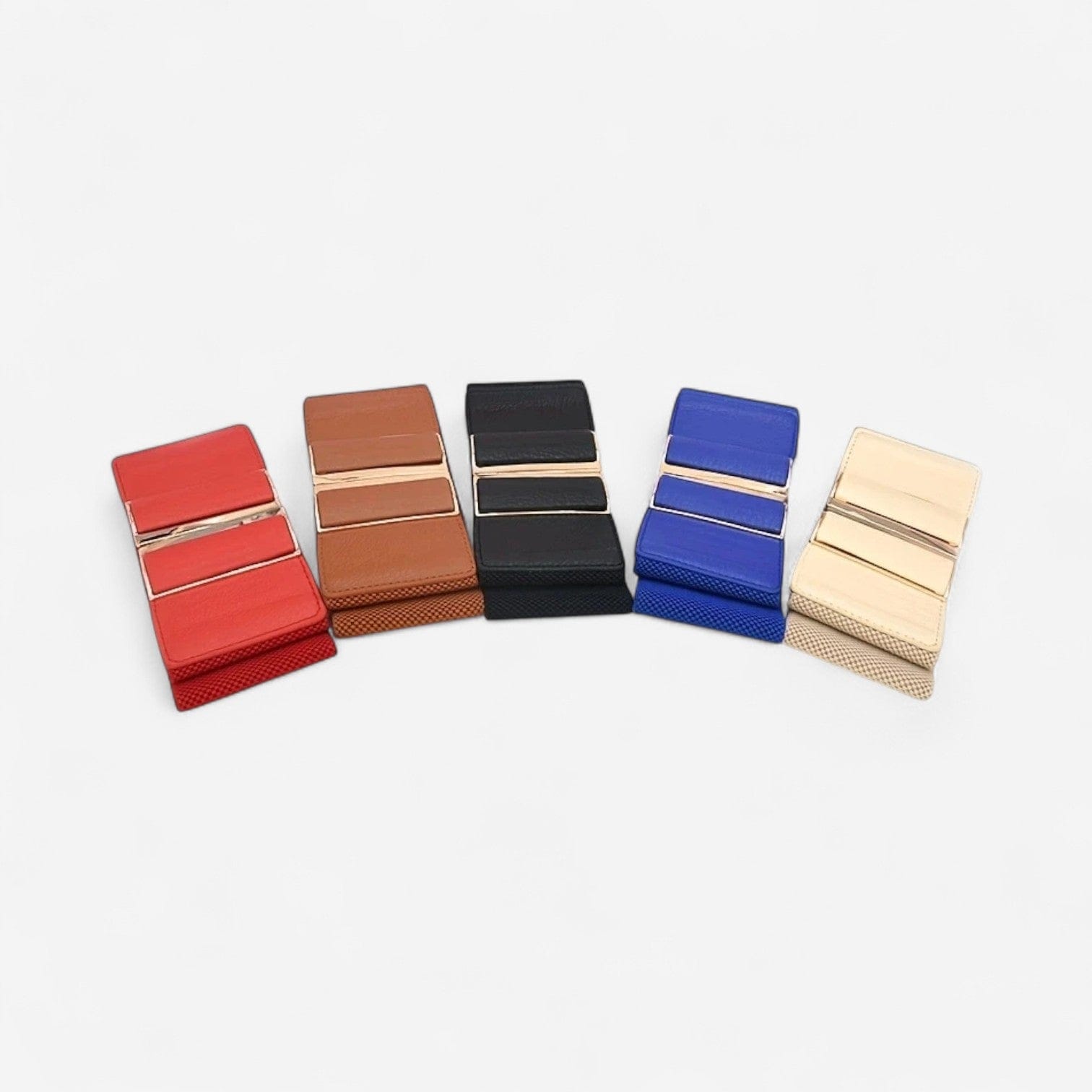 Ceinture large femme extensible avec fermoir doré