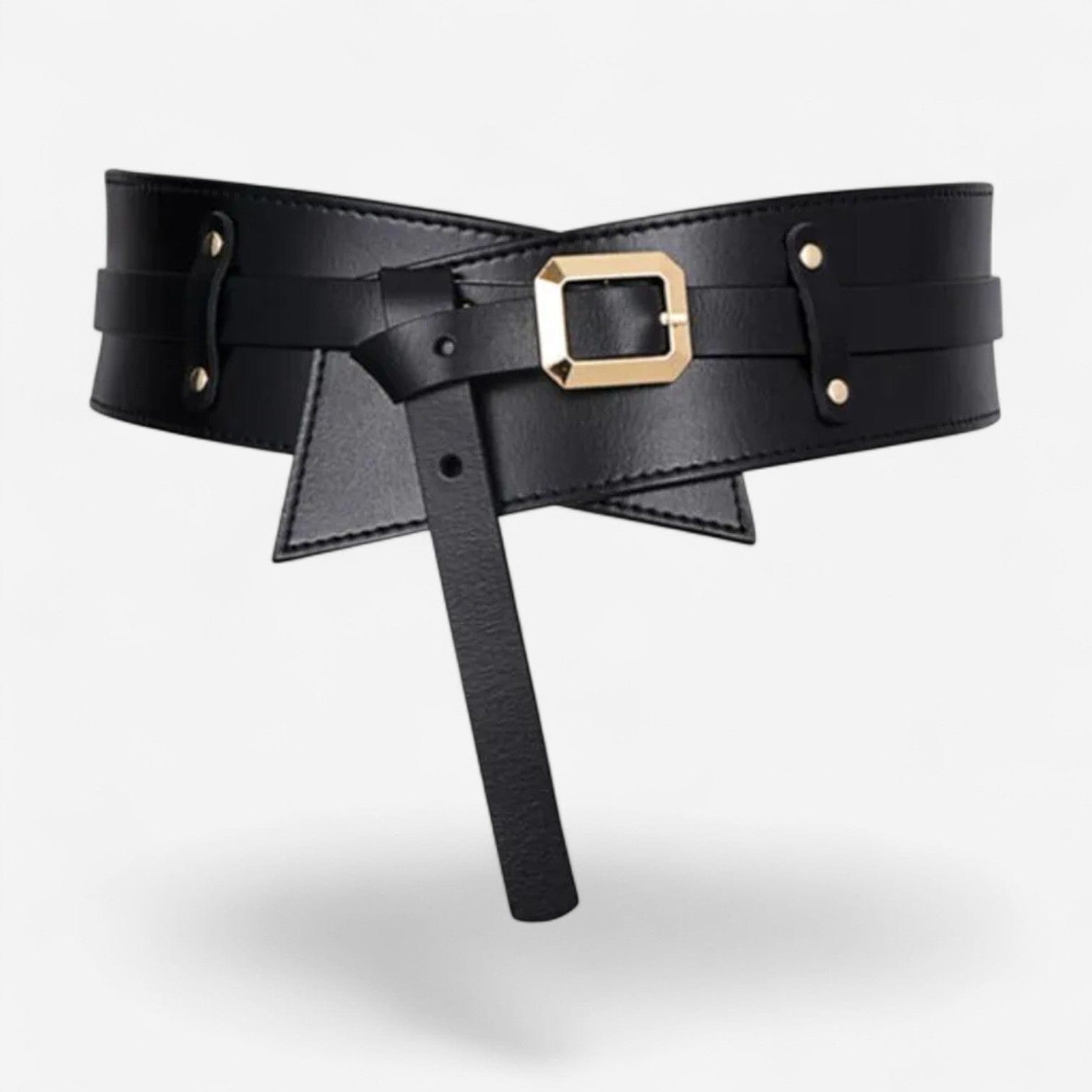 Ceinture large femme en cuir de bovin avec design audacieux