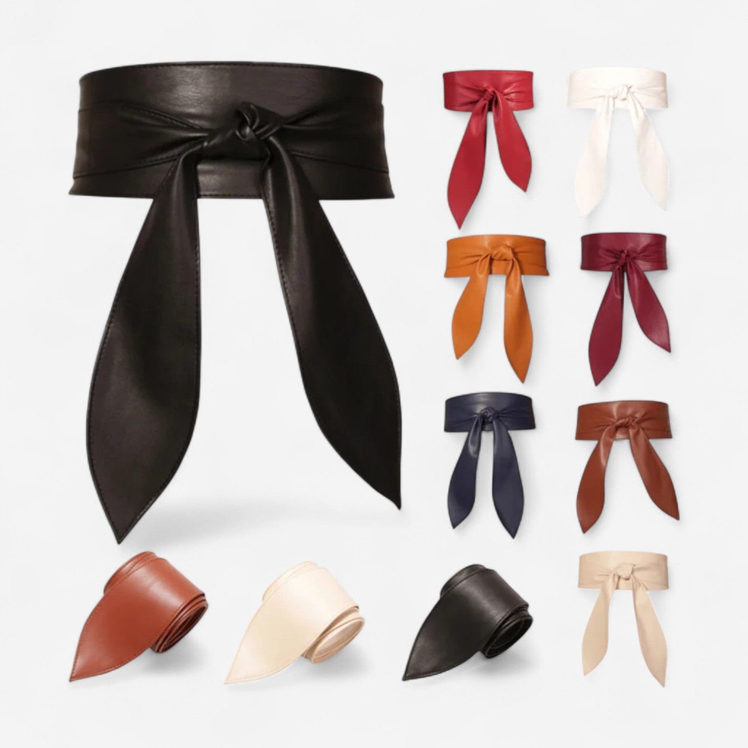 Ceinture large femme à nouer look élégant