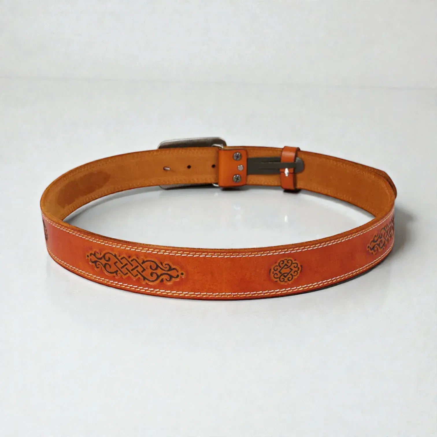 Ceinture luxe homme avec boucle rectangulaire rétro