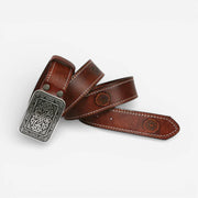 Ceinture luxe homme avec boucle rectangulaire rétro
