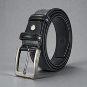 Ceinture marron homme en cuir avec boucle carrée