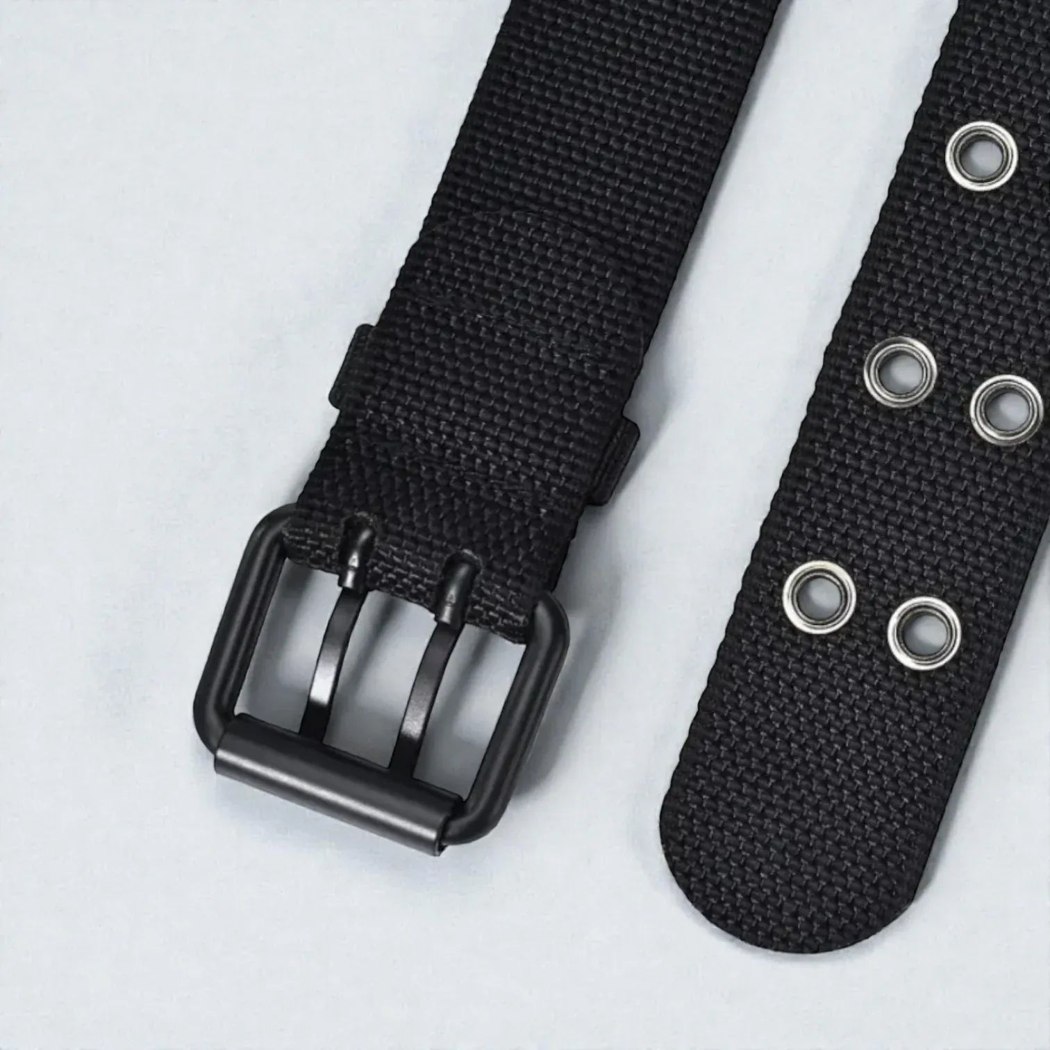 Ceinture militaire homme avec boucle double ardillon robuste