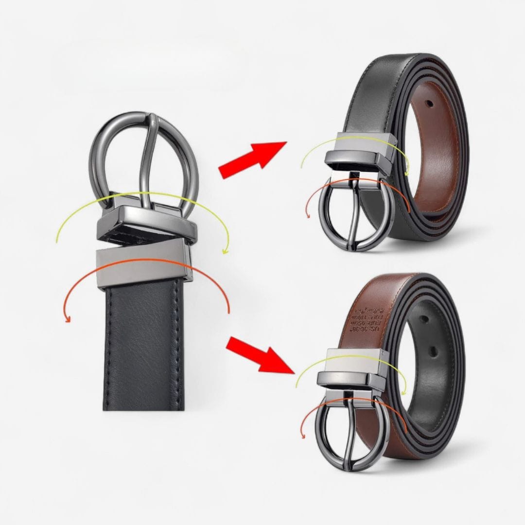 Ceinture réversible femme pour bureau ou soirée élégante