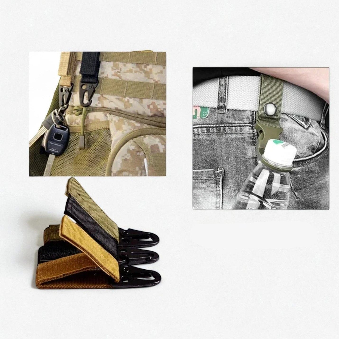Ceinture tactique homme en matière résistante et boucle à dégagement